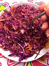 Healthy Red Cabbage Slaw Recipe Recipe Red Cabbage Slaw Recipes Red Cabbage Slaw Red Cabbage Recipes