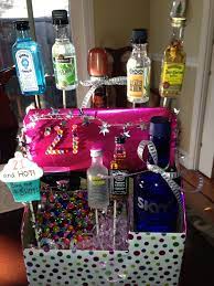 Our birthday gift baskets offer a wide range of assorted snacks and treats to satisfy their favorite indulgences, whether they have a massive. 21st Birthday Gift Basket This Is Also Very Cute 21st Birthday Gifts 21st Birthday Gift Basket Birthday Alcohol Gifts