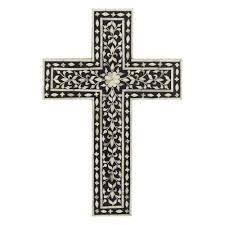 Maybe you would like to learn more about one of these? Jodhpur Bone Inlay Decorative Wall Cross In Midnight Black 12 X18 Gauri Kohli Home Living