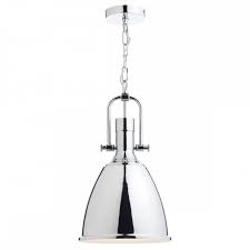 Contemporary, industrial lampshades, pendants, chandeliers & lamps with free uk delivery! Industrial Design Ceiling Pendant In Chrome With Chrome Shade Class 2