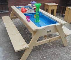 leuke zand en water picknick tafel door lizzyvw buiten speelplaatsen picknicktafel achtertuinideeen