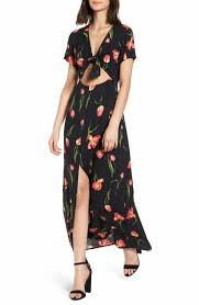 Cutout Tie Front Maxi Dress Nordstrom Dresses Dresses Maxi Dress