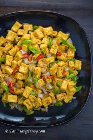 Crispy Tofu Sisig Is A Dish Composed Of Deep Fried Tofu Cubes Chopped Chili Peppers And Onion It Is Healthier Alternative To T Crispy Tofu Sisig Recipe Tofu