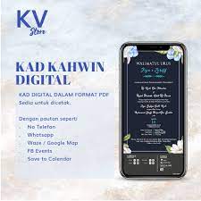 Kad kahwin digital no.1 di malaysia. Kad Jemputan Kahwin Digital Watercolor Shopee Malaysia