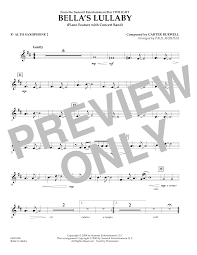 1 video performance of bella's lullaby piano notes below: Bella S Lullaby From Twilight Eb Alto Saxophone 2 Sheet Music To Download