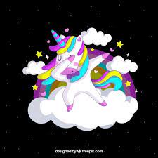 Unicornio Divertido Haciendo Dabbing Vector Gratuito Unicornio Divertido Dibujos Animados Gratis Unicornio