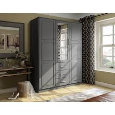 It features a laminated finish in a variety of colors. Buy Wood Armoires Wardrobe Closets Online At Overstock Our Best Bedroom Furniture Deals