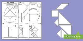 Included are 52 (26 lined and 26 silhouette) puzzles for letters a to z the docume. Easter Math Puzzles Printable Tangram Maths Worksheet