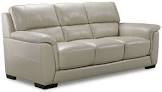 Avalon Leather Sofa - Grey Leons