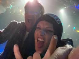 Reconnecting with old friend at festival