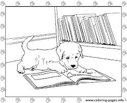 Let your coloring imagination go free and color these beautiful animals. Dog Reading A Book E698 Coloring Pages Printable