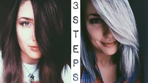 According to the department of dermatology at mount sinai hospital, gray hair first appears in both men and women generally between the ages of 34 and 44. Dark Brown To Silver Hair 3 Step Tutorial Youtube