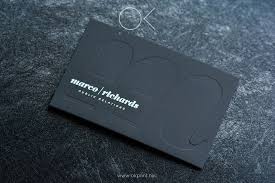 Not to be confused with embossing, debossing applies pressure on the paper forcing the material down from the paper surface. Debossed Business Cards Okprint New York