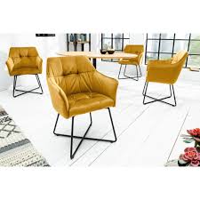 Wohnung esszimmer samt sessel esszimmer inspiration esszimmer ideen esstisch Stuhl Sessel Loft Senfgelb Jetzt Im Warenversand24 De Online Best