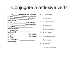 conjugate a reflexive verb