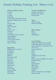 Family Holiday Packing List For Cairns Port Douglas And Other Hot Spots Holiday Packing Holiday Packing Lists Packing List
