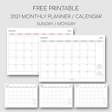 With themes such as nature, pets, art, books, movies, and tv, you can find the perfect calendar in a variety of different formats. Printable 2021 Monthly Planner Calendar