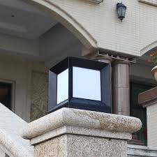 Tapak ukuran 80 x 80 cm. Ip54 Tahan Air Hitam Aluminium Die Casting Gerbang Utama Menggunakan Tiang Lampu Depan Pintu Pagar Halaman Kolom Lampu Pencahayaan Lanskap Luar Ruangan Aliexpress
