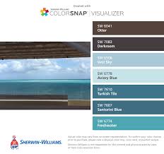 I Found These Colors With Colorsnap Visualizer For Iphone By Sherwin Williams Otter Sw 6041 Darkro Sherwin Williams Colors Santorini Blue Sherwin Williams