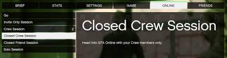 Among other things, you can give the session for all players, just for their friends, only for members of the crew or only for. A Quick Guide To Grand Theft Auto Online S Modes Of Play Virtual Bastion