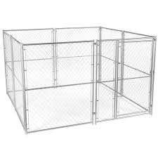 Lucky Dog 6 Ft H X 10 Ft W X 10 Ft L Modular Chain Link Kennel Kit Cl 49150 Chain Link Dog Kennel Dog Playpen Pet Kennels