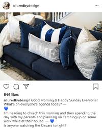 Navy Blue And Gray Couch Pillows What A Combination Blue Couch Pillows Blue Couches Navy Couch Pillows