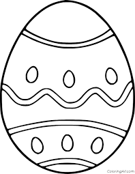 Printable easy easter coloring page. Easy Pattern Easter Egg Coloring Page Coloringall