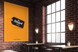 Free Restaurant Indoor Poster Mockup Free Design Resources Poster Mockup Psd Poster Mockup Poster Mockup Free