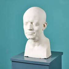 Plaster Life Face Cast of Norman Large Ex. Tucker Collection