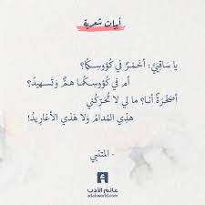 يا ساقيي أخمر في كؤوسكما المتنبي عالم الأدب Wisdom Quotes Life Wonder Quotes Pretty Words