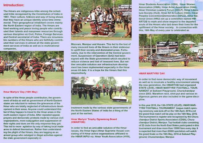 HMAR MARTYRS' DAY 2016