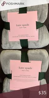 It's modern and fun, not to mention being incredibly silky. Nwt Kate Spade Twin Fleece Blanket Throw Kate Spade Kate Spade Bedding Fashion Tips