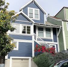 Craftsman kelly moore exterior paint colors portia double. Blue Houses Are A Quiet Exterior Kelly Moore Paints Facebook