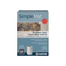 The tile is directly pressed onto the adhesive and once applied, is ready to grout immediately. Custom Building Products Simplemat 30 Sq Ft Roll Of Tile Setting Mat Smcr30 The Home Depot