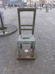 Chair In Memorial In Jewish Ghetto Area Poland Germany Krakow Jewish Ghetto