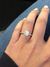 Buy Engagement Ring On Italo Classic Half Eternity Created White Sapphire Engagement Ring Wedding Ring Finger Dream Engagement Rings Engagement Rings Round