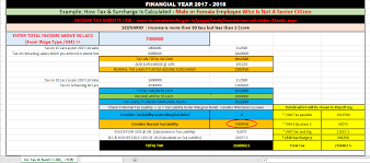 Income tax slab rate post budget 2017. Income Tax Surcharge Calculations Financial Year 2017 2018 Erp Human Capital Management Community Wiki