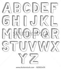 I like to get away from the 'perfect' concept that lettering and typography have these days. Hand Drawn Vector Abc Font 3d Alphabet Lettering Alphabet Lettering Alphabet Fonts Drawing Letters