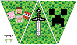 There are 2 letters on each 8.5″x11″ page. Alphabet Minecraft Birthday Banner Novocom Top