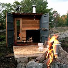 8 x 20 container come with. Shipping Container Is Transformed Into A Sauna By Castor Canadensis
