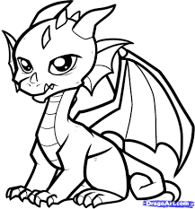 A dragon is a legendary creature, typically with serpentine or reptilian traits, that features in the myths of many cultures. Images Of Dragon Cute Easy Cool Drawings