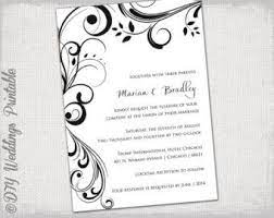 Black And White Wedding Invitation Template On Etsy A Global Han Wedding Invitation Templates Free Wedding Invitations Wedding Invitations Printable Templates