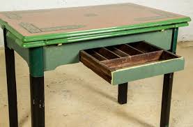 vintage 1940's enamel top kitchen table
