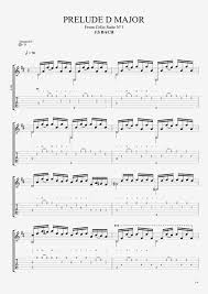 Cello Suite No 1 In G Major Piano Sheet Music Prelude In D By Johann Sebastian Bach Solo Guitar Guitar Pro Tab Mysongbook Com Guitar Tabs Songs Guitar Tabs And Chords Guitar Sheet Music