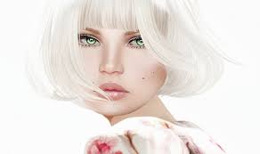 This anime hairstyle is a mixture of anime and emo. Hd Wallpaper Fantasy Women Close Up Girl Green Eyes White Hair Woman Wallpaper Flare