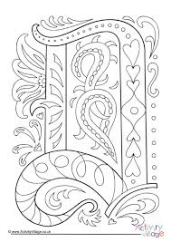 Illuminated Letter D Colouring Page Illuminated Letters Coloring Pages Letter A Coloring Pages