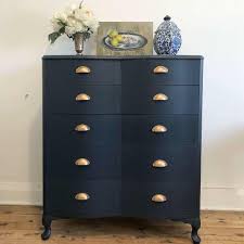 Beautiful Navy Fusion Mineral Paint Midnight Blue Drawers Black Painted Furniture Navy Blue Furniture Blue Drawers