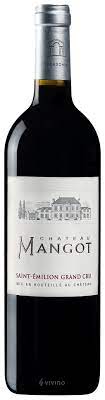 Hergestellt aus cabernet sauvignon, cabernet franc und merlot. Chateau Mangot Saint Emilion Grand Cru Vivino