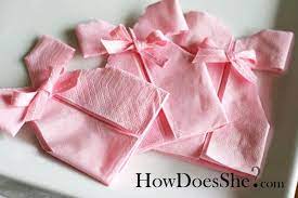 Napkin Dress Tutorial Perfect For A Shower Baby Shower Napkins Girl Shower Baby Shower
