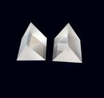 Prisma de cristal de cuarzo bk7, Prisma de dispersión de vidrio óptico,  prisma triangular equilátero